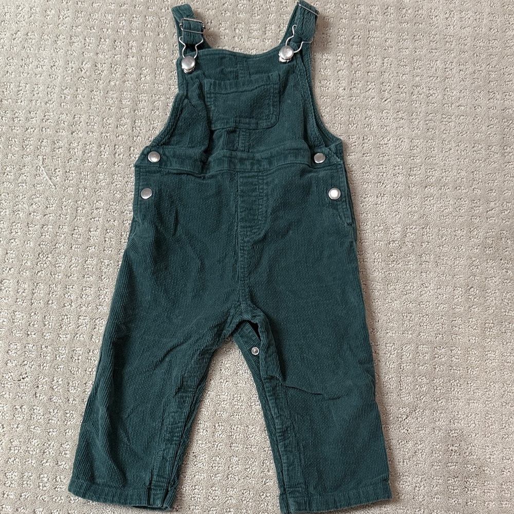 Hanna Andersson Forest Green Corduroy Overalls